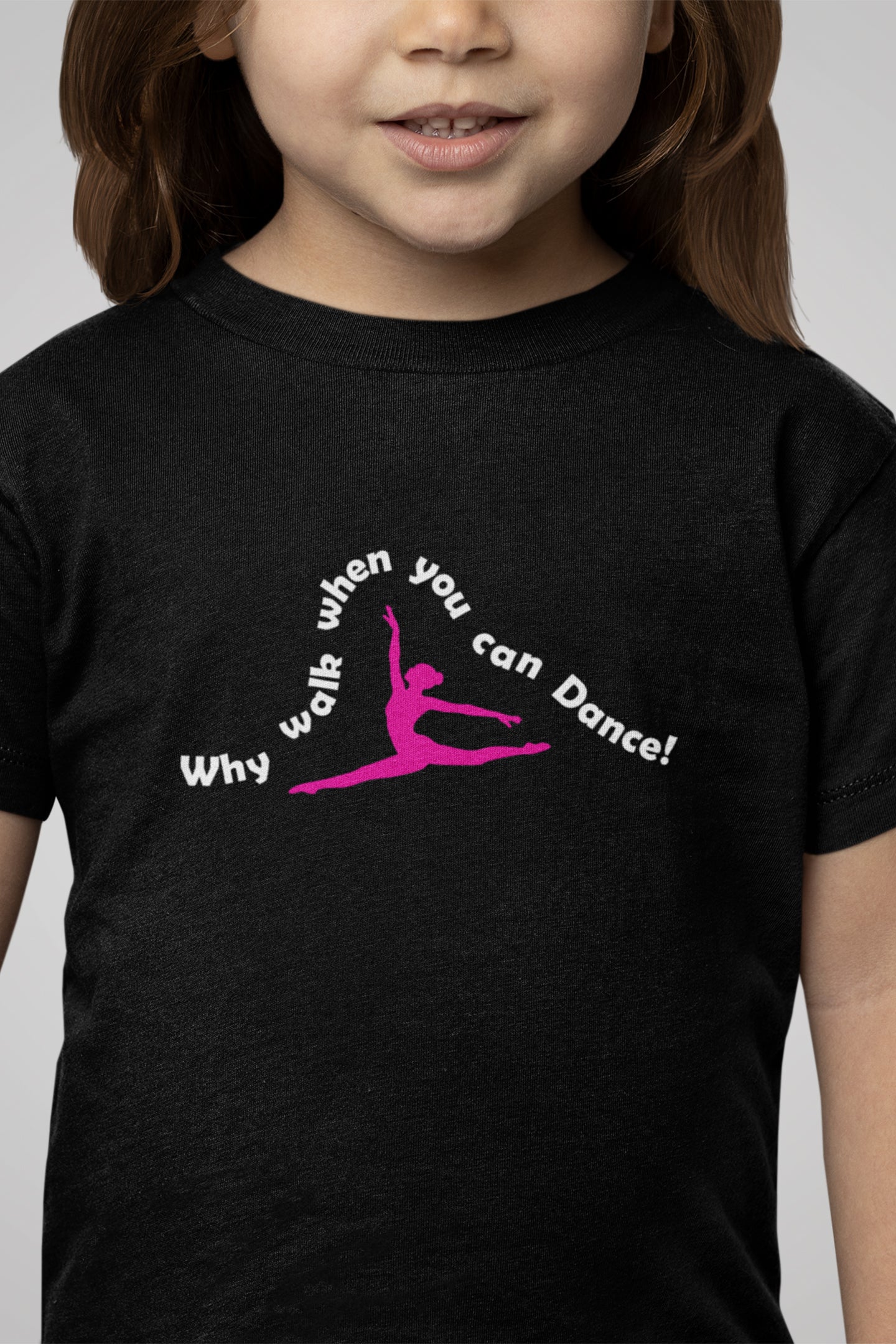 Why Walk When You Can Dance - BLACK (Sparkle Colour Logo)