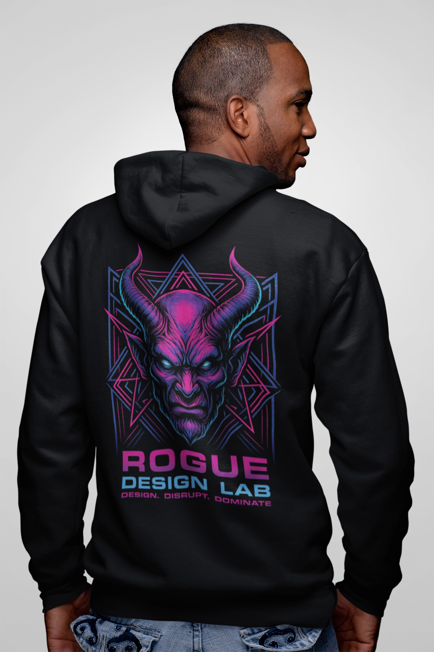 Rogue Design Lab - Full Zip Black Hoodie (Cyberpunk 2025)